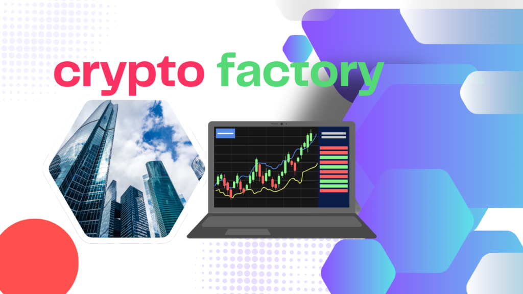 "Visual representation of Crypto Factory, showcasing cryptocurrency and blockchain technology concepts."